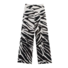 Pantalon zèbre noir et blanc femme