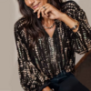 Chemisier Roxane noir blanc femme tendance