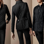 Veste matelassée courte noire chic femme