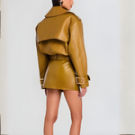 Ensemble veste jupe en cuir femme (2)