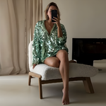 Veste élégante verte à paillettes pour femme