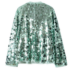 Veste verte élégante à paillettes pour femme