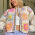 Cardigan mohair crochet blanc hippie bash (2)