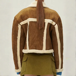 blouson daim fourrure agneau