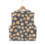 gilet sans manche chaud laine polaire gris