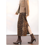 jupe hiver femme léopard