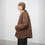 manteau cool léopard femme