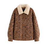 manteau court léopard femme luxe