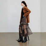 jupe léopard femme hiver