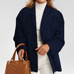 veste en daim claudie bleu marine femme