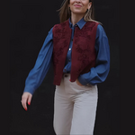 Gilet sans manches bordeaux AnneLise femme automne