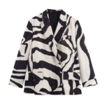 Blazer zèbre noir et blanc femme (3)