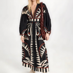 Robe longue imprimée femme