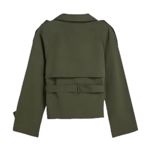 Trench court kaki femme