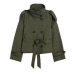 Trench court kaki femme automne