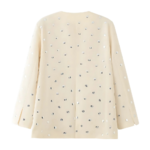 Veste beige à clous femme rock