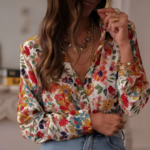 Chemisier imprimé fleurs Agathe
