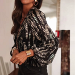 Chemisier Roxane noir blanc femme rock