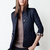 Veste matelassée courte bleu marine femme