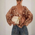 Veste dorée rétro chic à paillettes pour femme