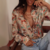 Chemisier imprimé satin Lou femme
