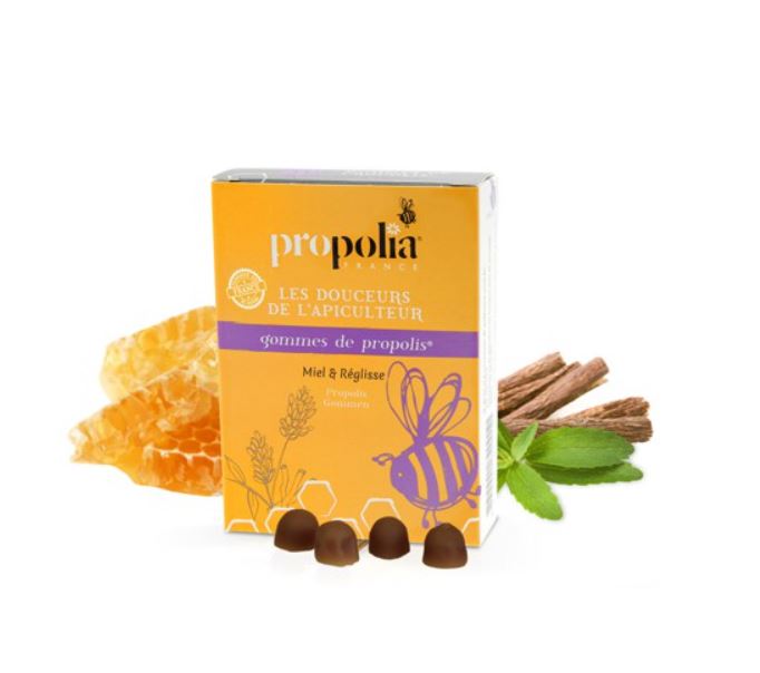 Gommes Propolis, miel & Réglisse - propolia - Santé Bio Europe