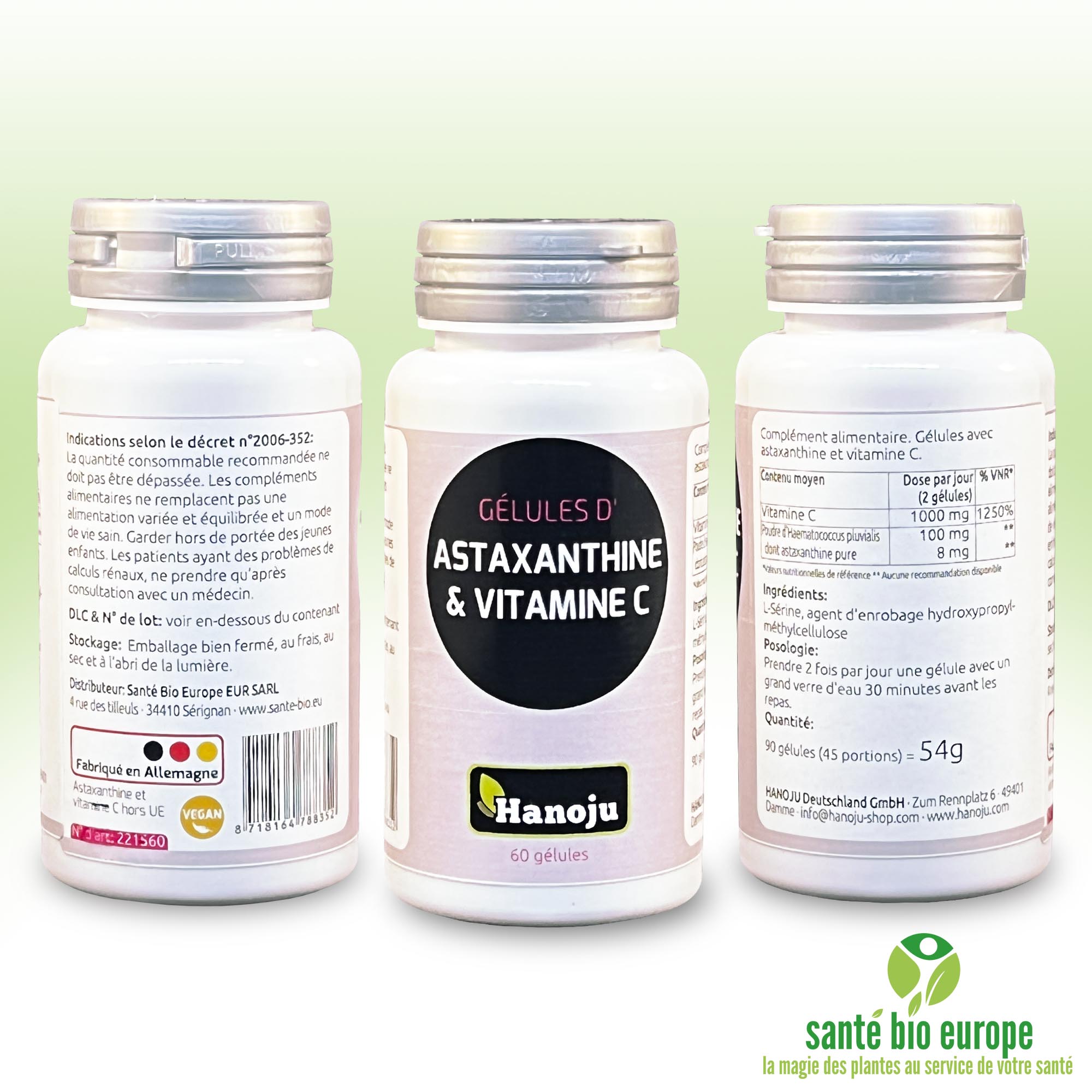 Astaxanthine &amp; Viramine C (60 gélules) all sides