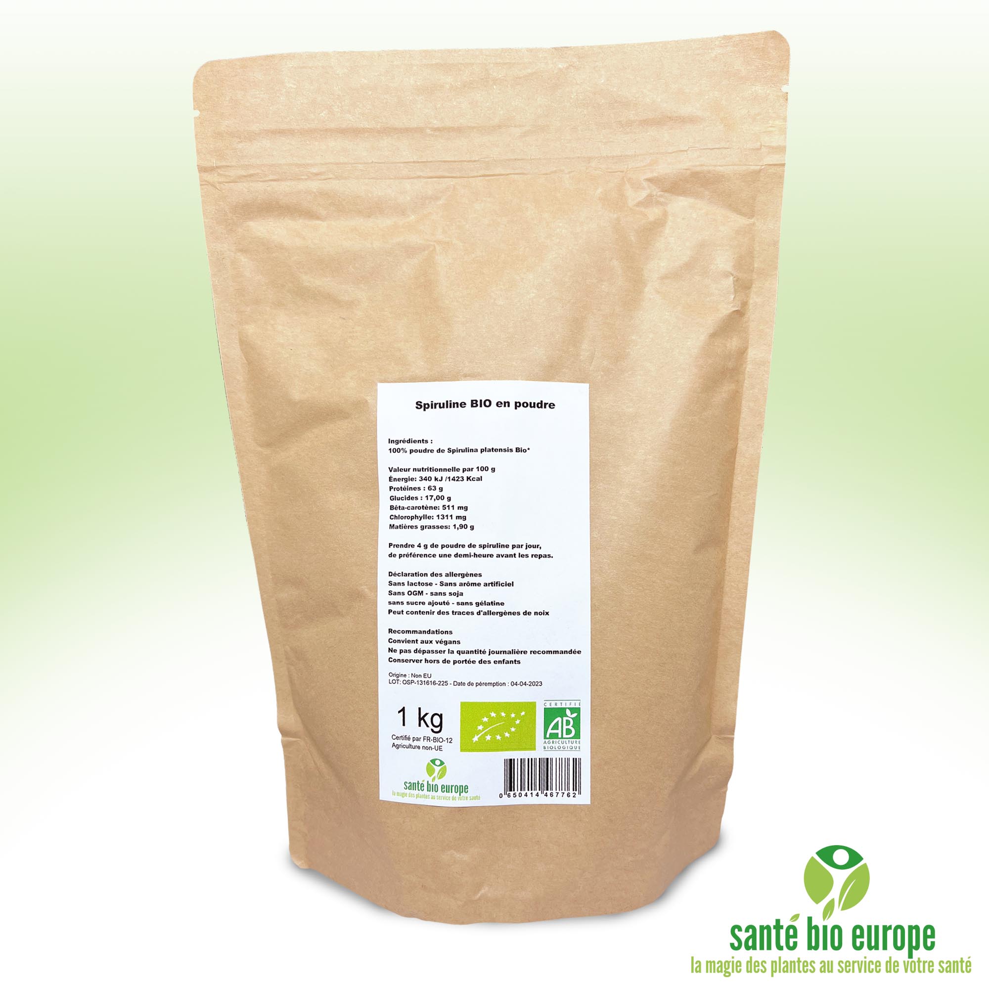 Spiruline poudre (spirulina powder) 1k