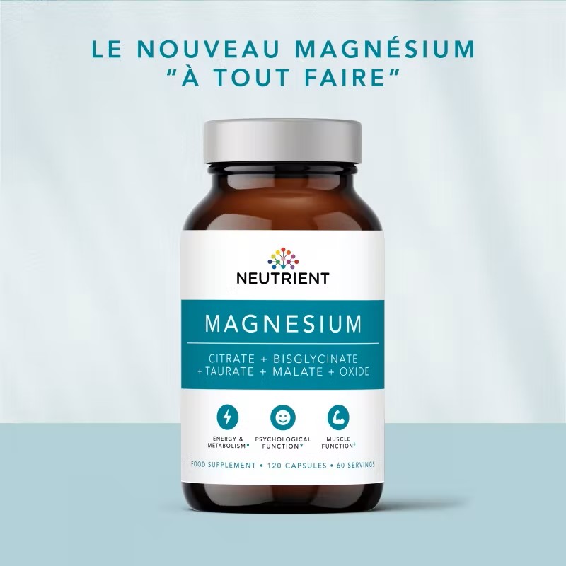 Magnésium polyvalent - 5 source de magnésium - 120 gélules - 244 mg