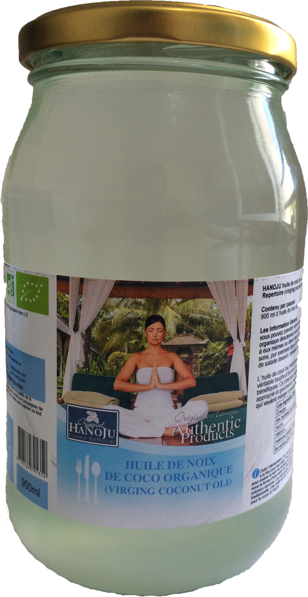 Huile de Noix de Coco Vierge Biologique - 500 ml - sante-bio