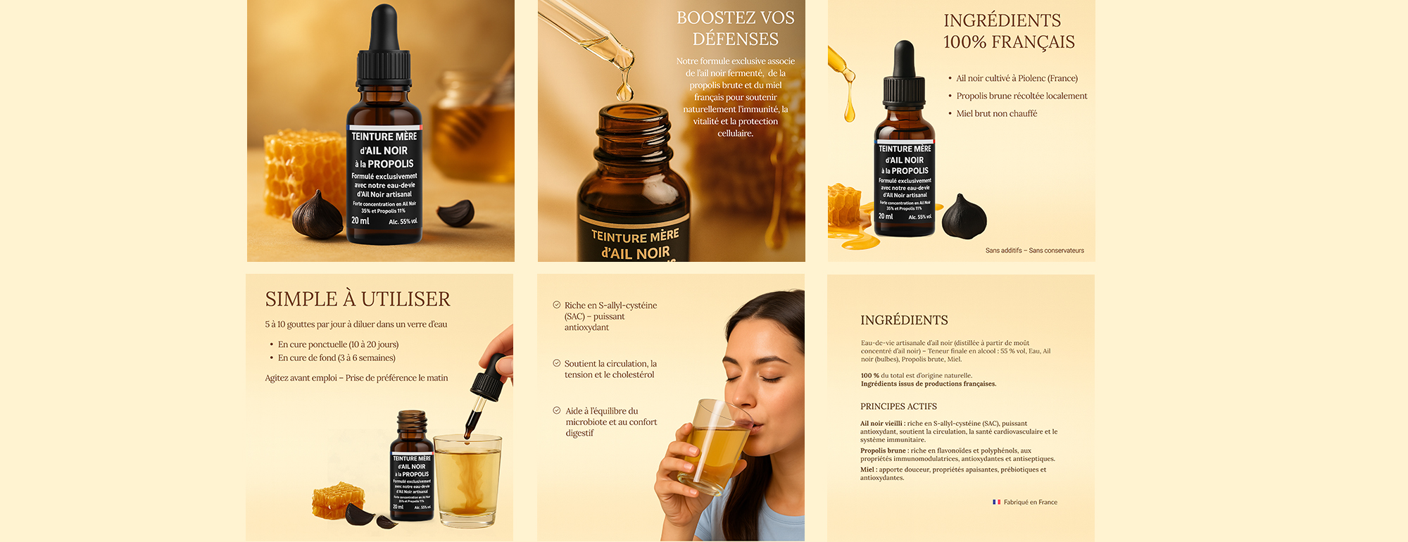 Teinture Mère d'Ail Noir à la Propolis