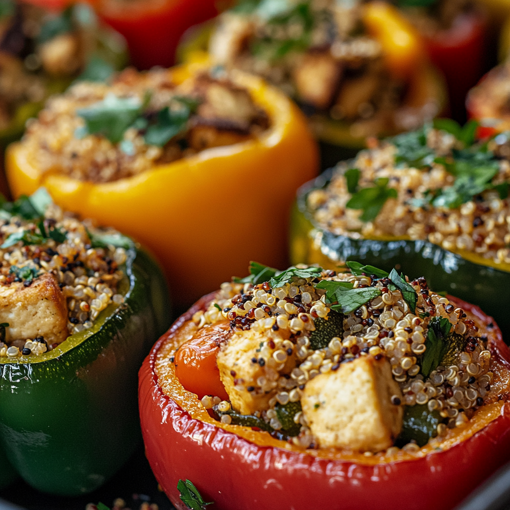 Photo de la recette : Légumes farcis au quinoa et tofu