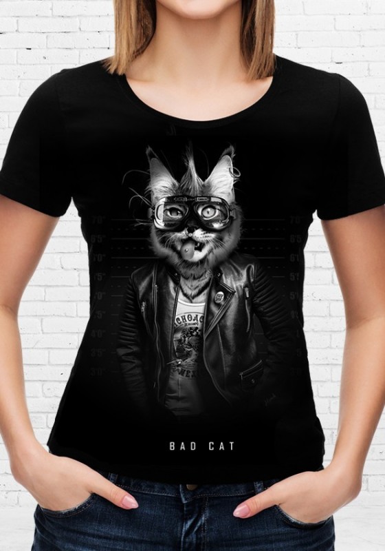 T-shirt Femme Bad Cat Binet