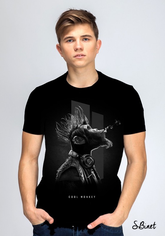 t-shirt-S.Binet homme-cool-monkey