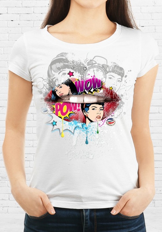 T-shirt-Femme-Bouche-Pop