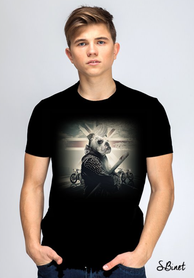 T-shirt Buldog Motard