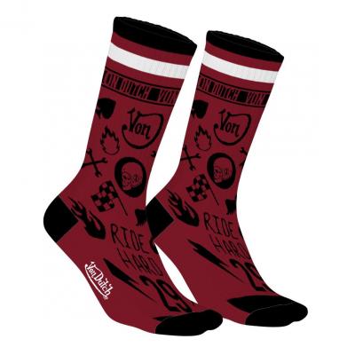 Chaussettes Von Dutch Rouge 3