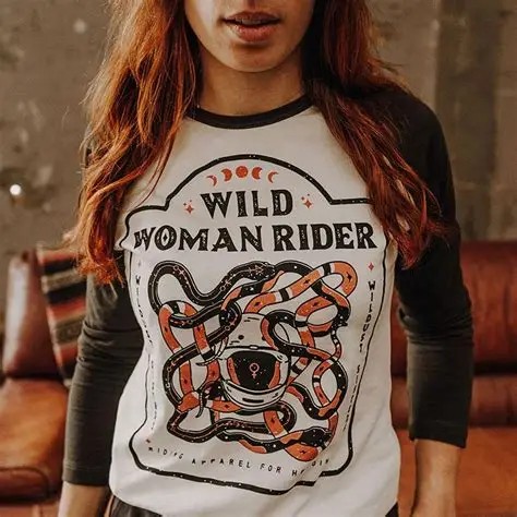 Baseball Tee Wild Woman Rider Wildust 2