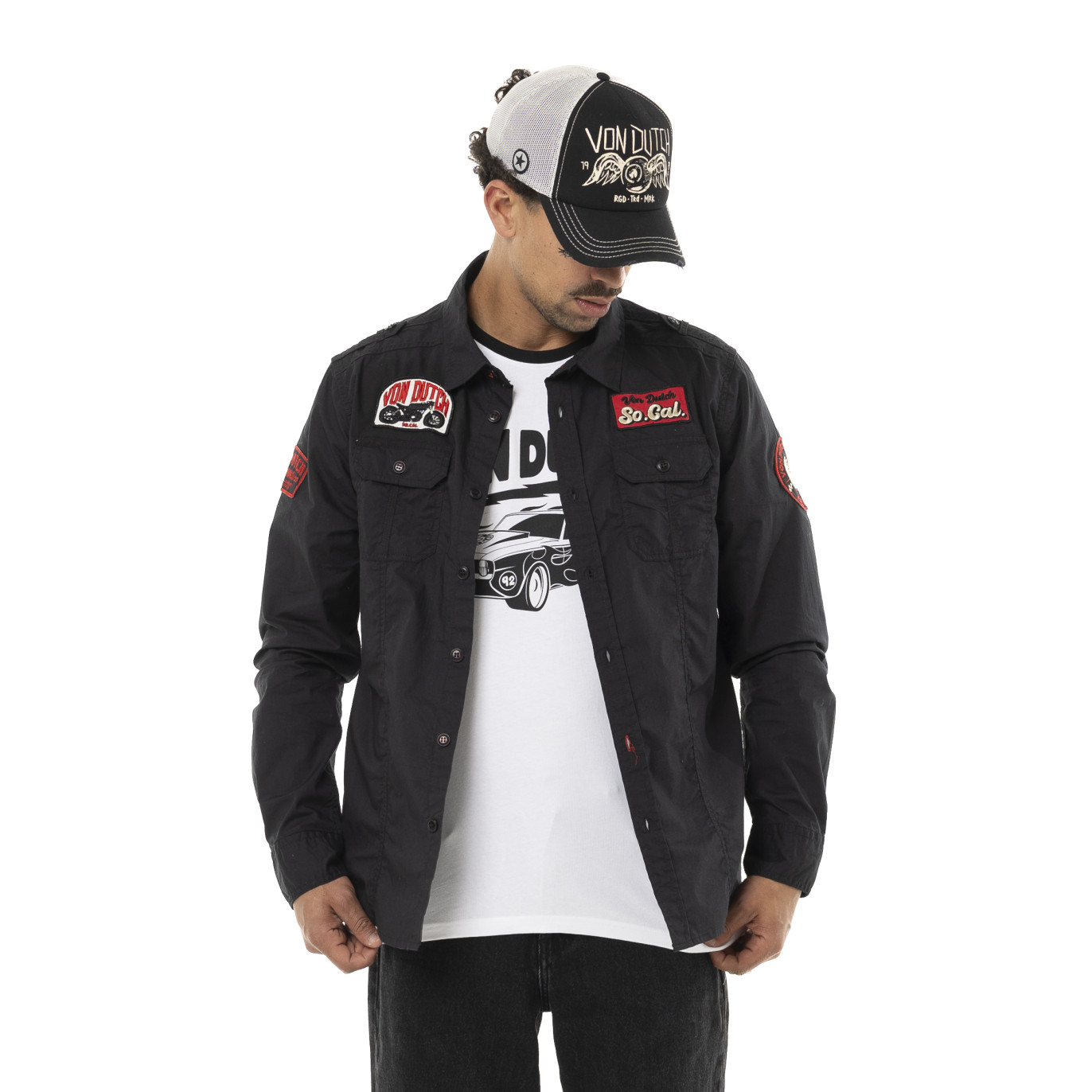 Chemise ML Von Dutch Pick Noire