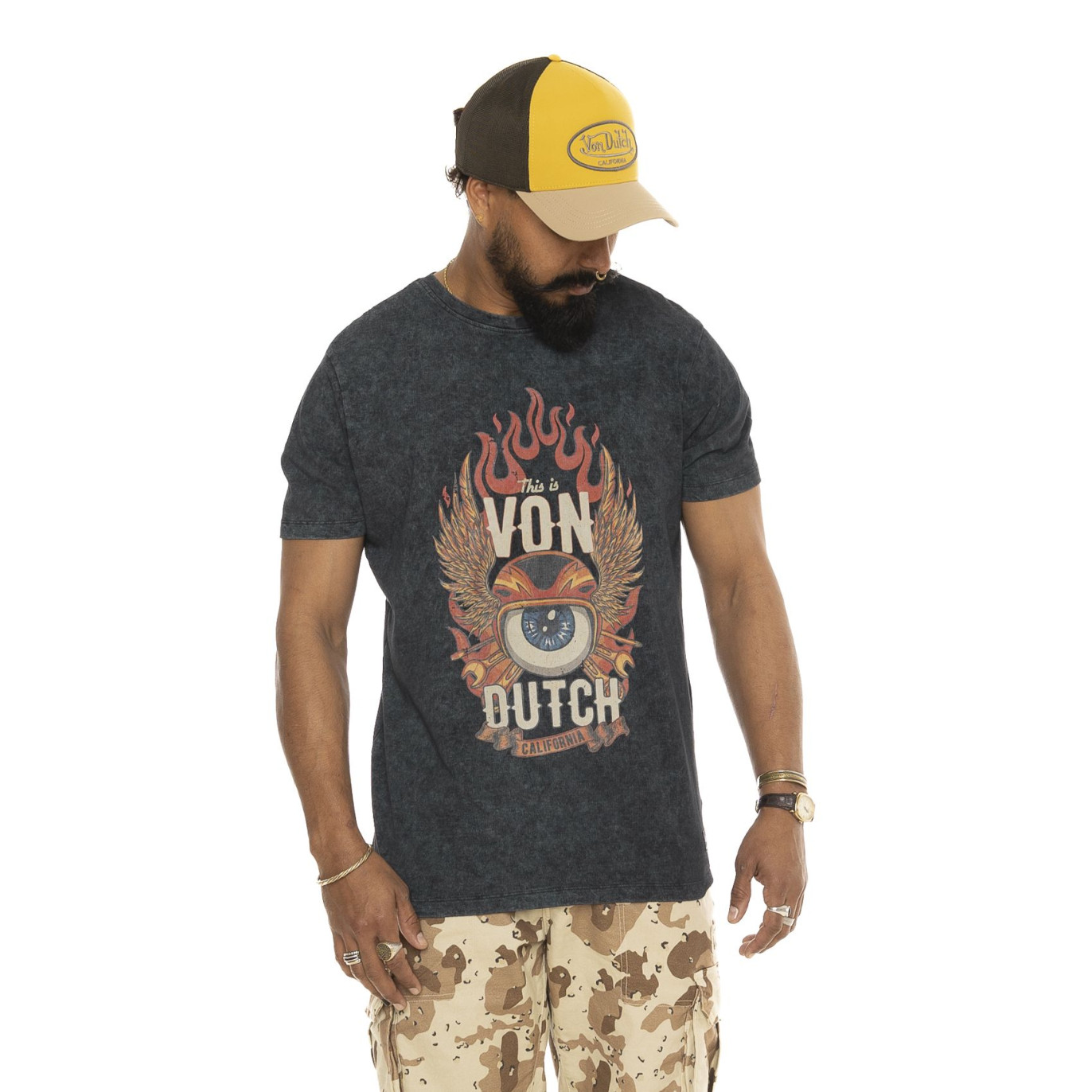 T-shirt Von Dutch acid-wash-Fly
