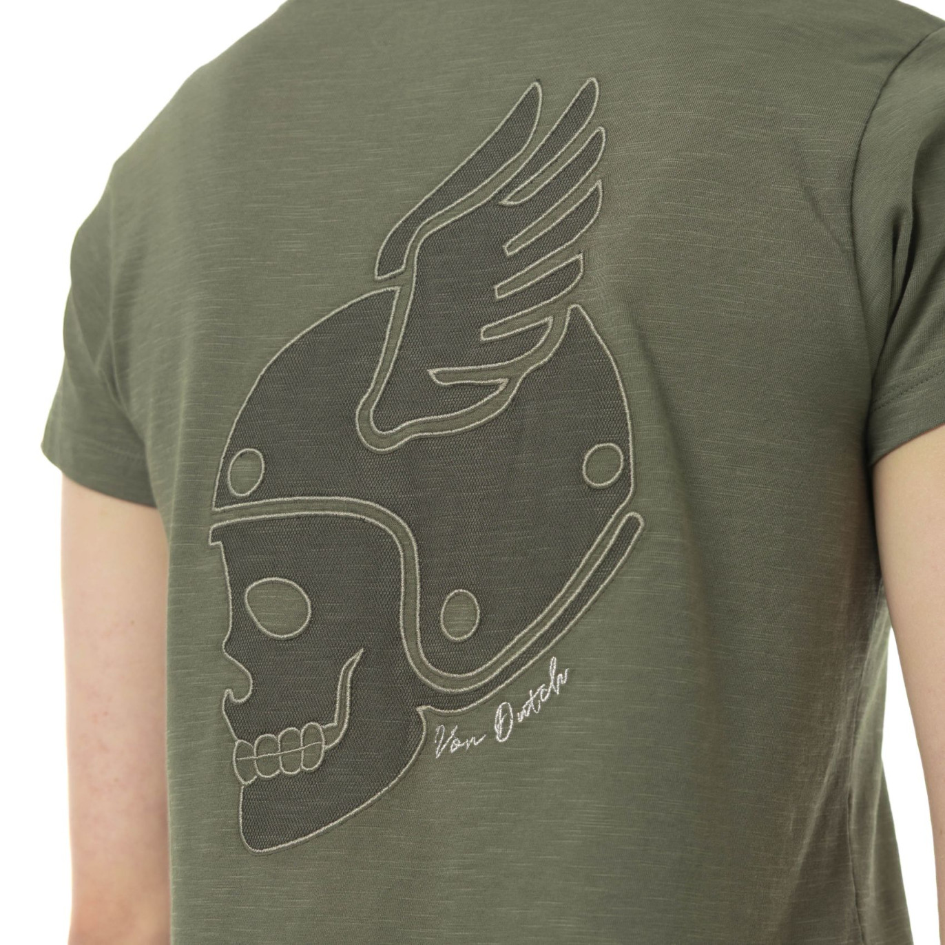 T-shirt-femme-Tulle-von dutch-kaki-zoom dos