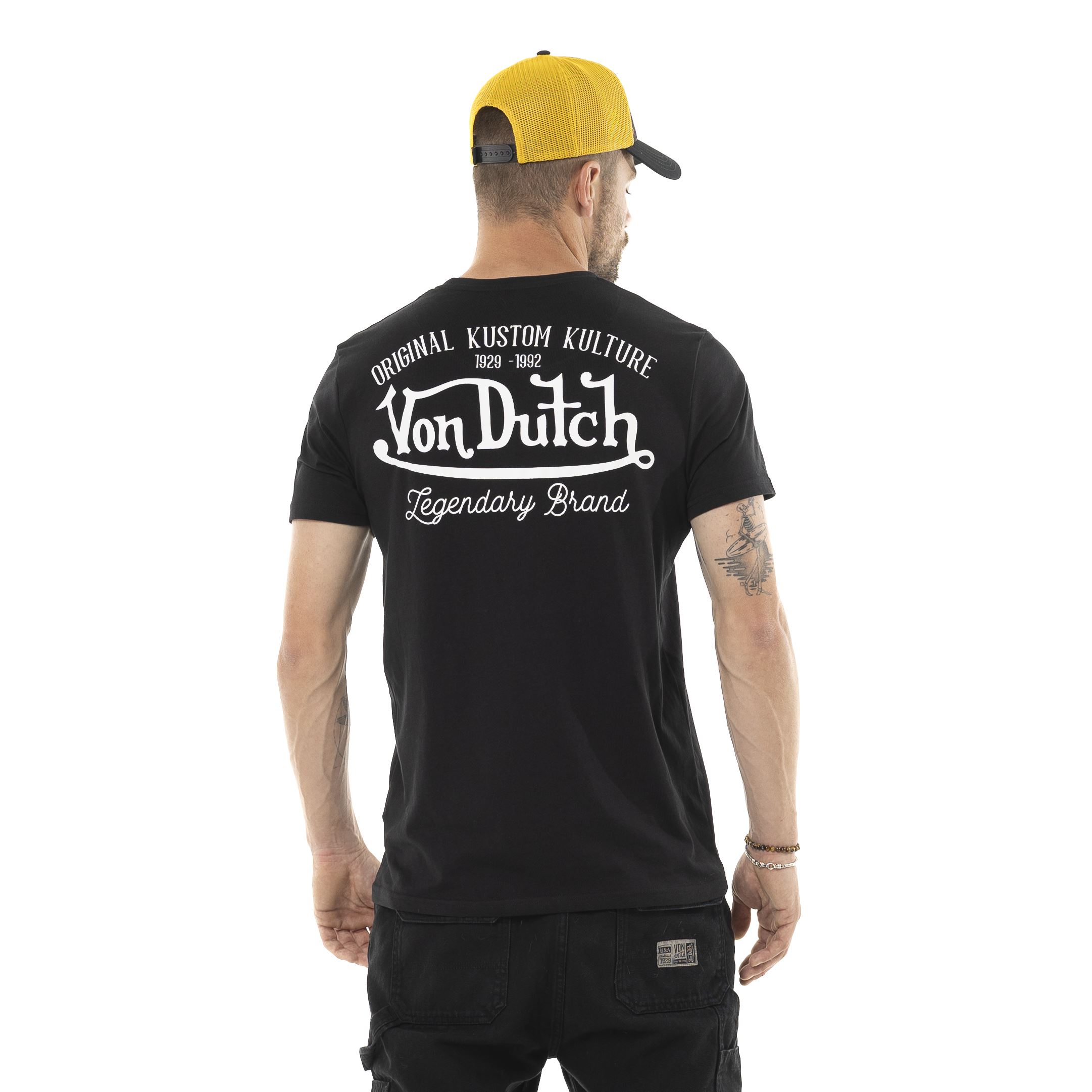 T-shirt Noir Eye Von Dutch Dos