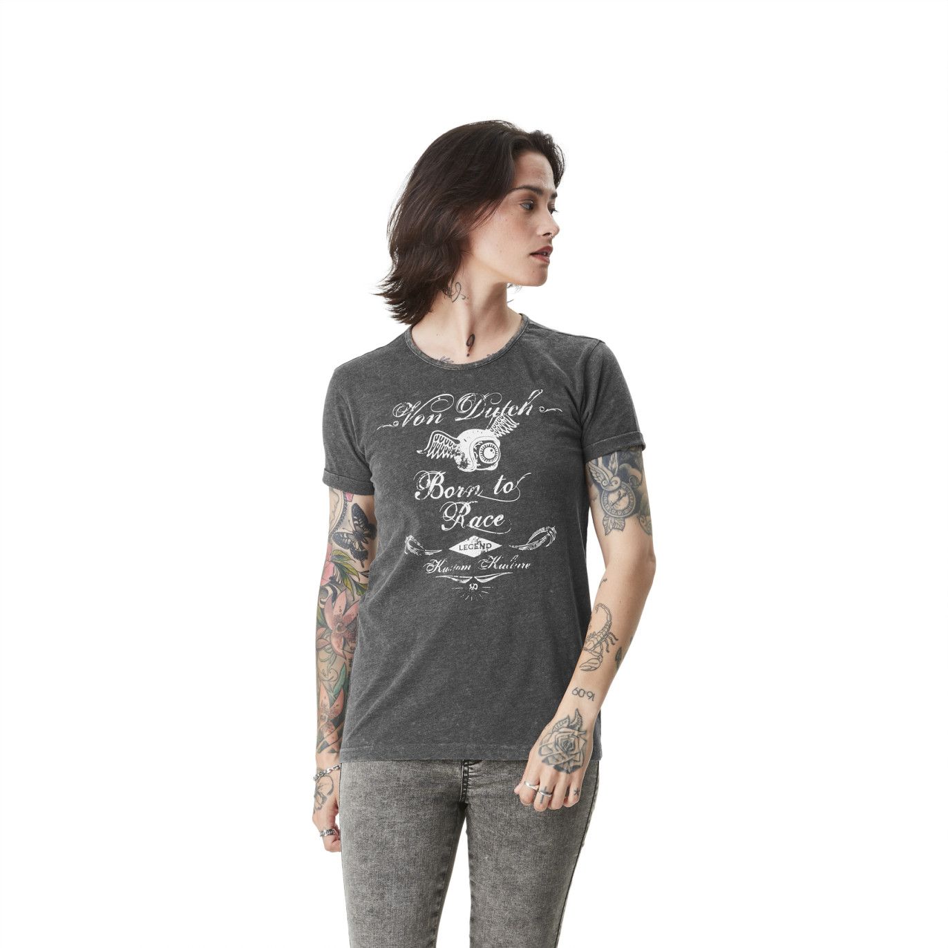 T-shirt-von dutch Ride face