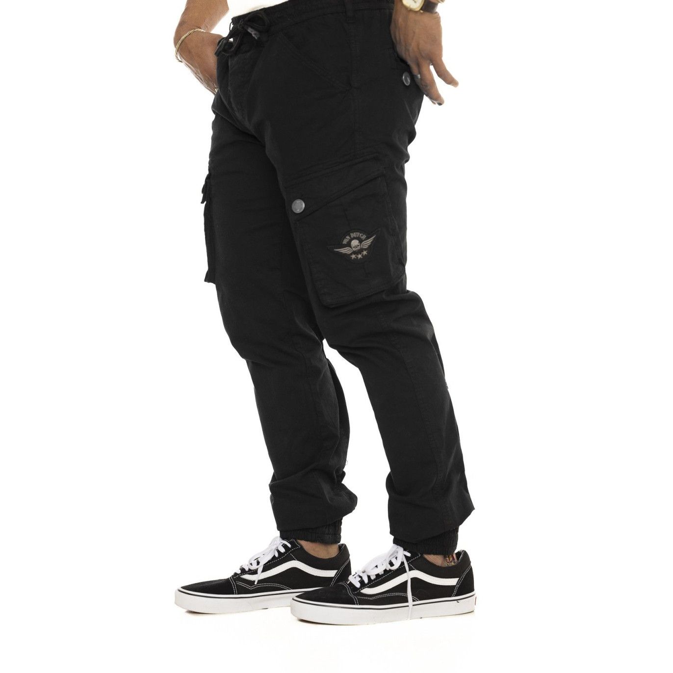 Pantalon-cargo-von dutch Battle coté