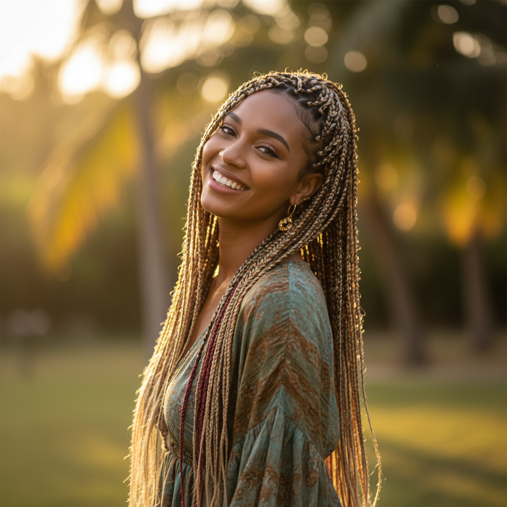 xpression tiré fille tresse