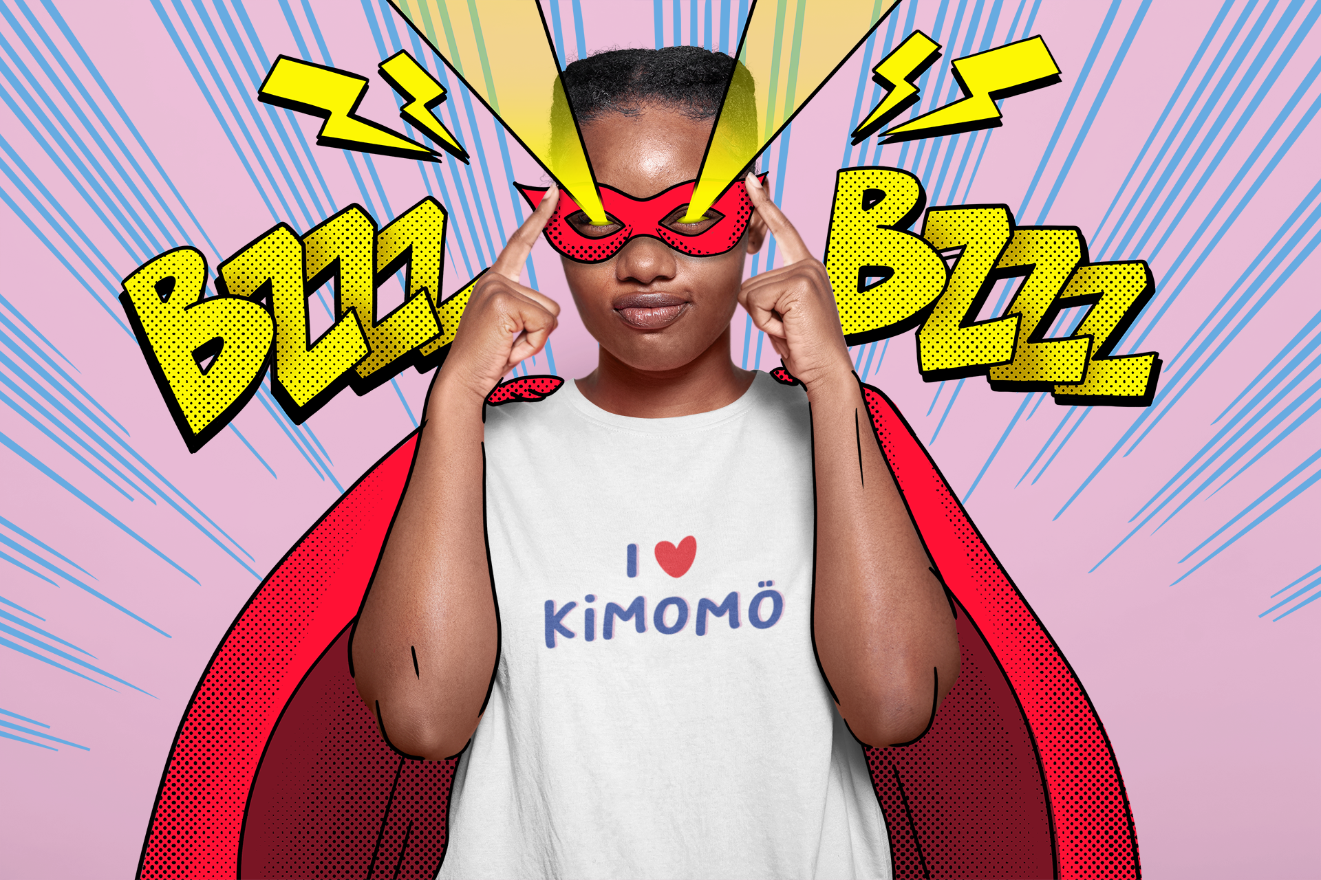 round neck tee mockup of a woman with an illustrated superhero costume m26511 r el2 1