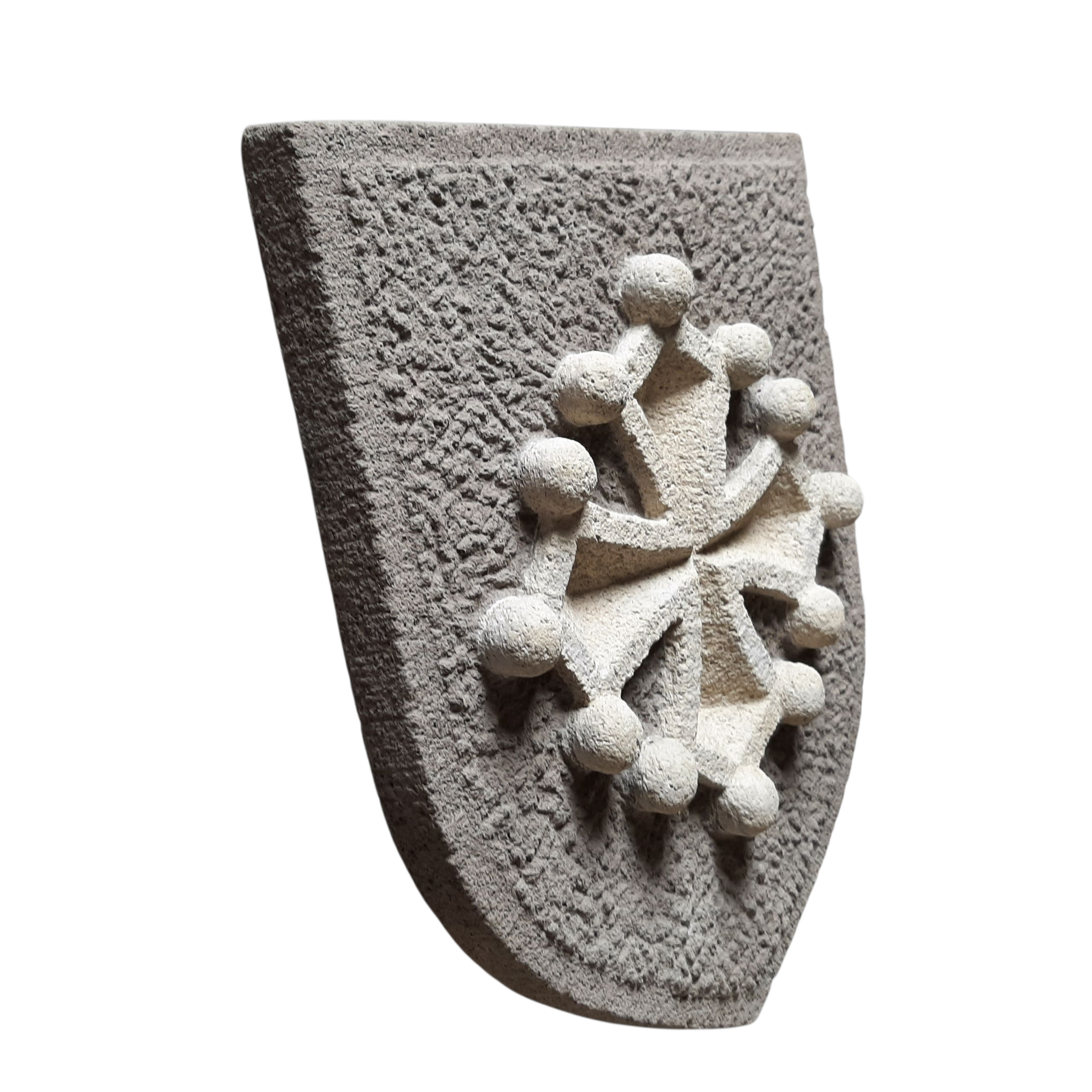 Blason croix occitane 2 couleurs fong gris (4)