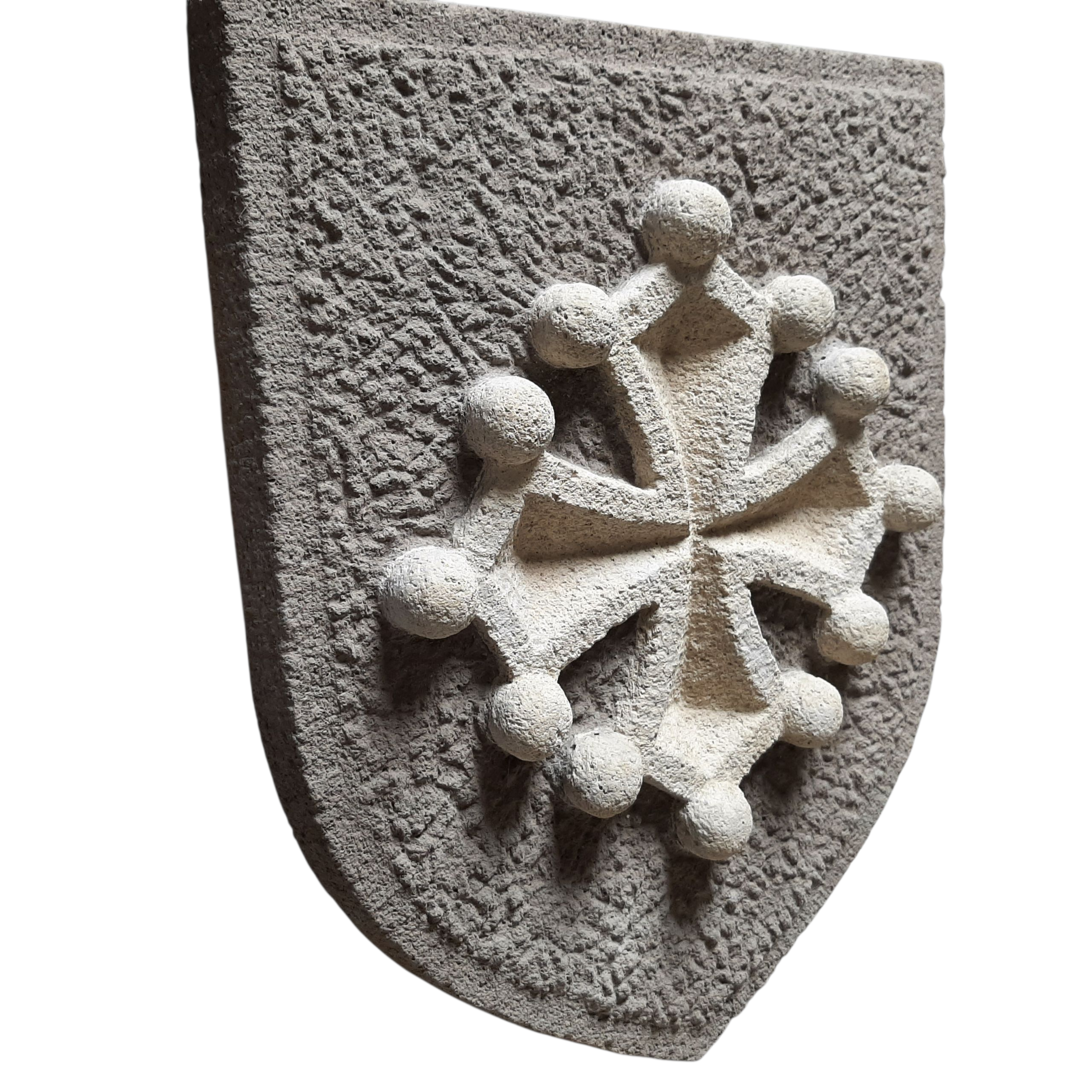 Blason croix occitane 2 couleurs fong gris (6)