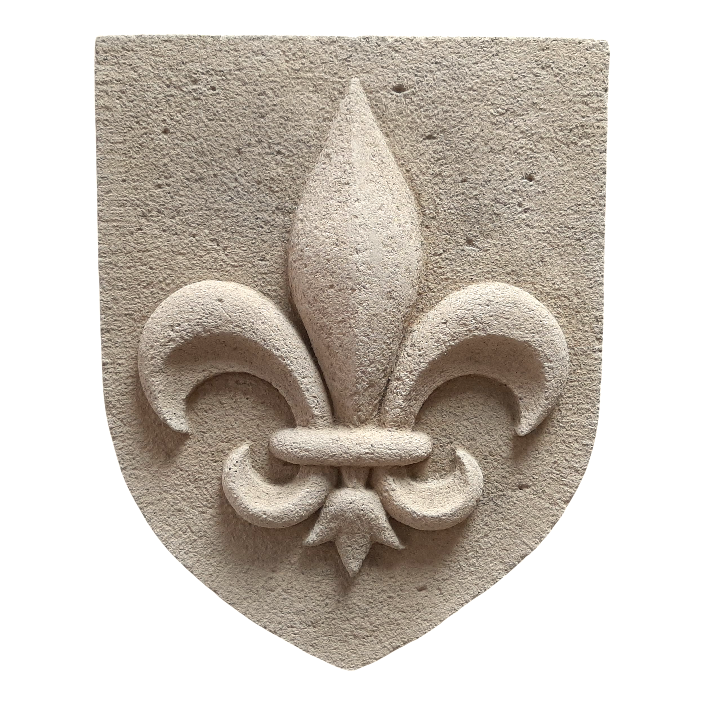 Blason fleur de lys en pierre (8)