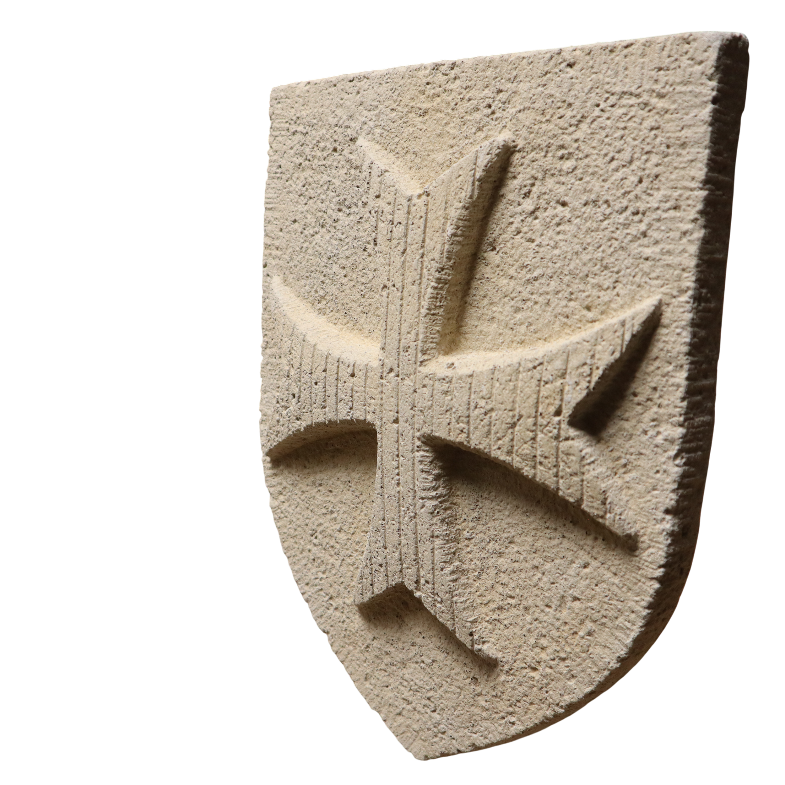 Blason des templiers hospitaliers en pierre (2)